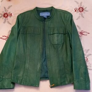 Doncaster Sport Kelly Green Leather Jacket